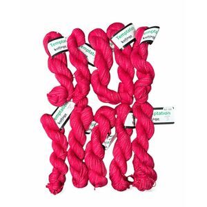 Temptation Kollage Yarn Aruba Red (LOT OF 10) Bamboo, Cotton, Nylon Blend